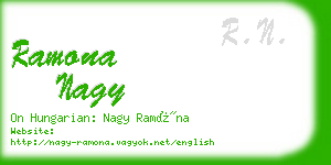 ramona nagy business card